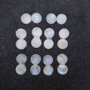 Peristerite Cabochon Couple, 10 pairs set, package deal rainbow moonstone for jewelry making crafting making