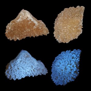 Fluorescent Calcite Matrix Set Pair from Morocco, Calcite Cluster for Crystal Decoration