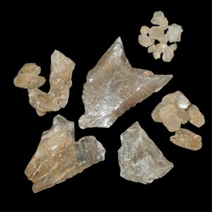 Selenite Gypsum crystal SET, 156-gram package deal for mineral and crystal collection