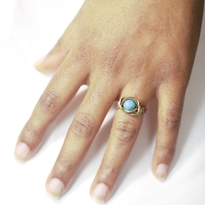 Natural Pure Chrysocolla Ring, Copper Wire Wrapped Ring , Handmade Ring, Boho Chrysocolla Malachite Ring, Girl&#39;s Jewelry Gift