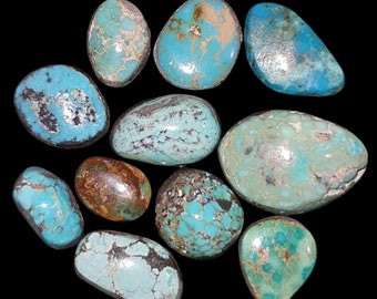 Antique Spiderweb matrix & birds eye Turquoise cut by the Navajo tribe in the '60s old stock