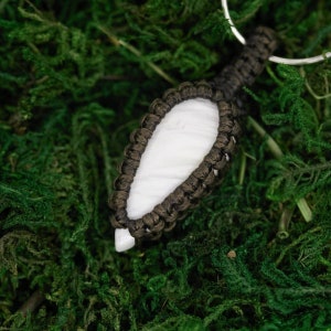 Handmade White Scolecite Gemstone Necklace, teardrop Pendant, Scolecite Pendant Jewelry on a sterling silver chain