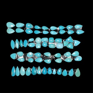 Quality American Turquoise from the Kingman Mine mini calibrated Cabs and Maching pairs for Earings and rings