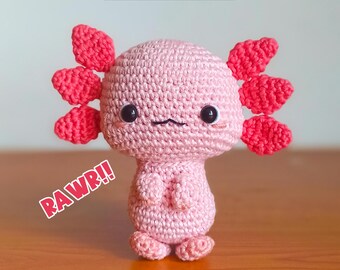 Baby Axolotl au crochet - Tutoriel PDF facile pour Amigurumi | Conception mignonne