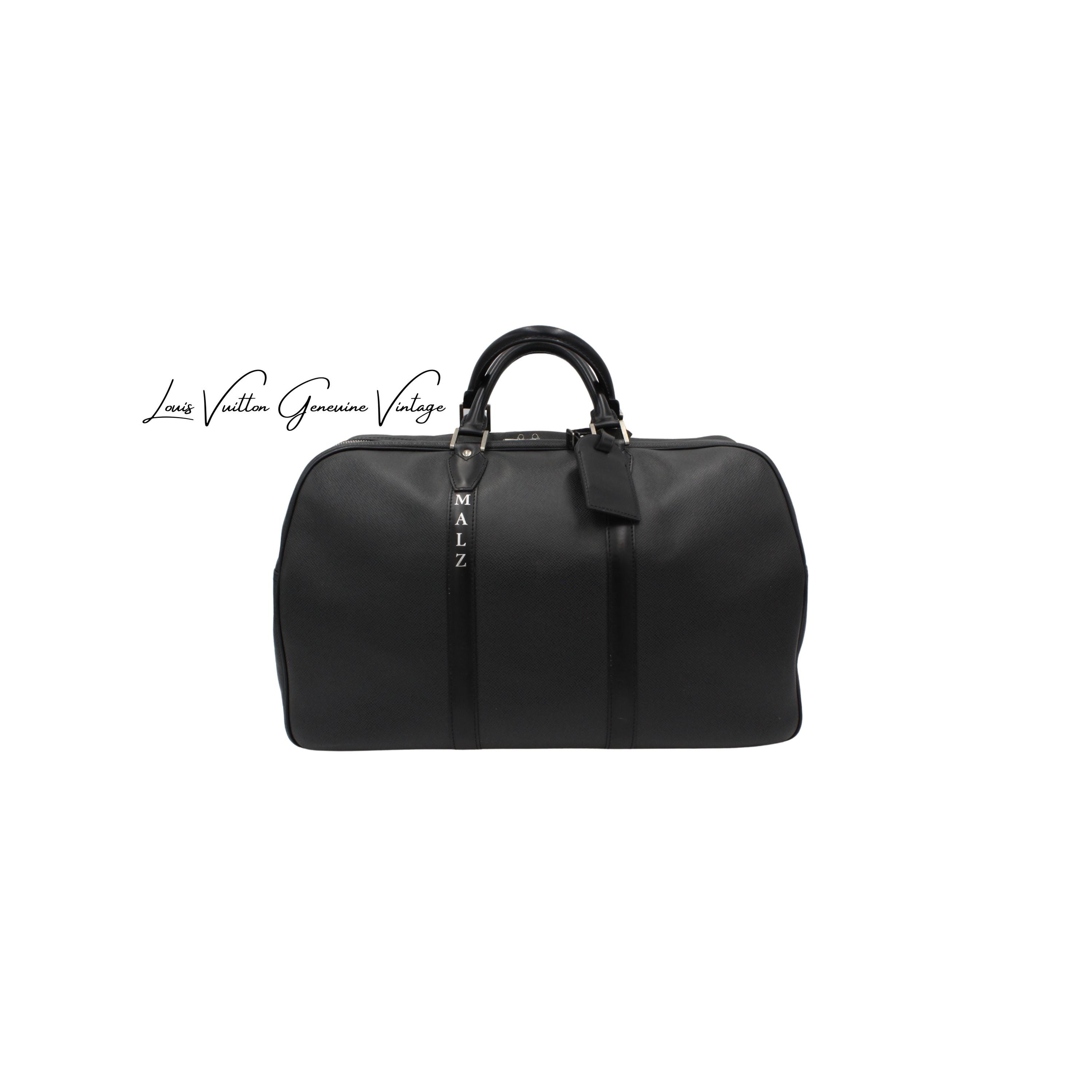 Louis Vuitton Authentic Black Cowhide Leather Duffle Bag Made in France LV Men Women Black Duffle Bag LV Leather Travel Bags LV Bags Etsy