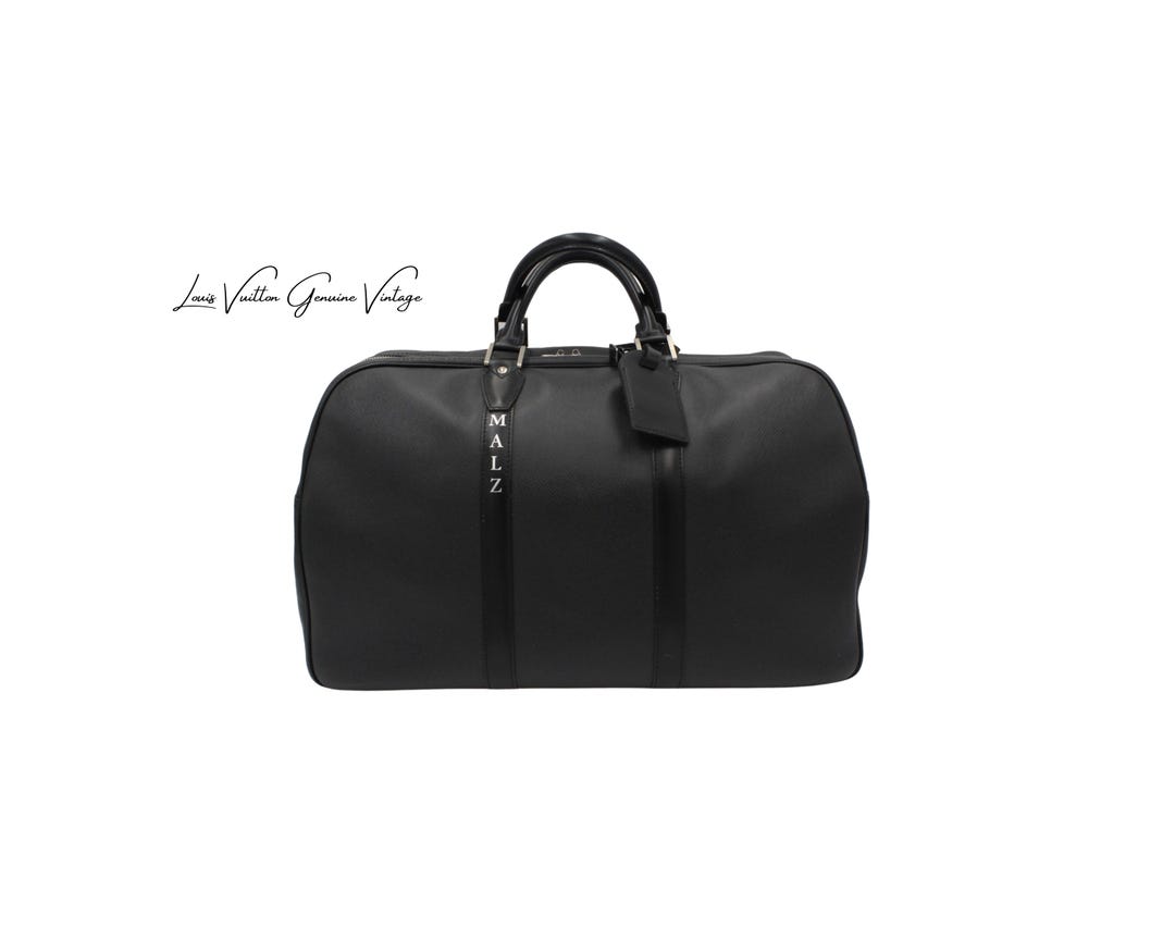 Louis Vuitton Authentic Black Cowhide Leather Duffle Bag Made in France LV Men Women Black Duffle Bag LV Leather Travel Bags LV Bags Etsy