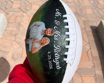 Personalized Football Wedding Guest Book: Custom Keepsake for Football Lovers