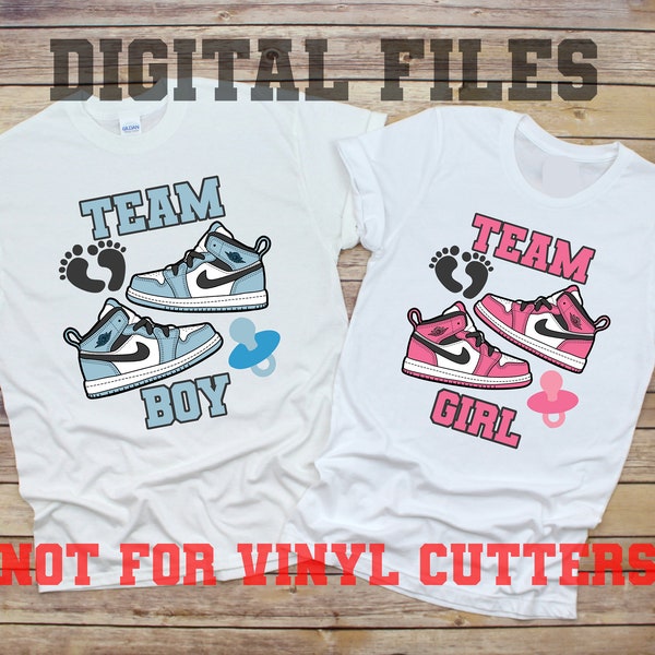 Digital Files- Sneakerhead Gender Reveal BUNDLE/ Keeper of the Gender / Direct to Film, Direct to Garment, Sublimation Digital PNG FILES