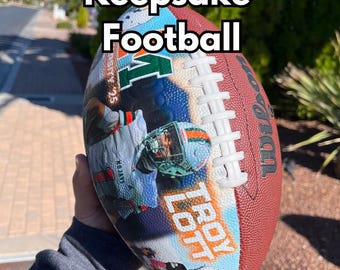 Custom Photo Football | Personalized Senior Keepsake