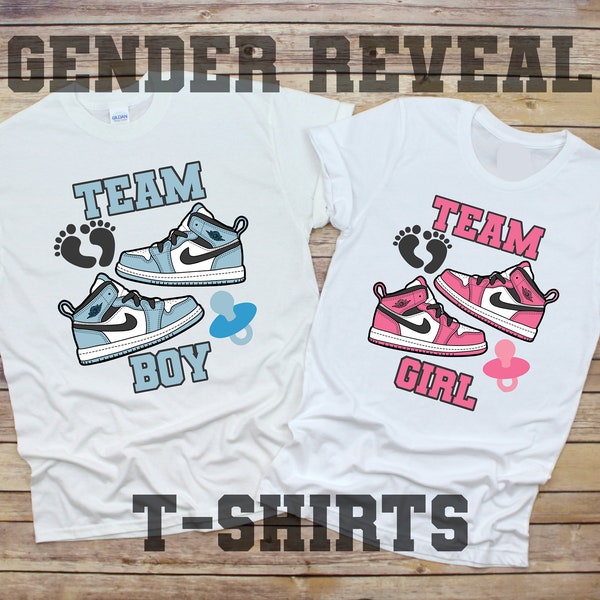 T-Shirts- Sneaker Gender Reveal Shirt/ Gender Reveal T-Shirt/ Keeper of the Gender Shirt/ Baby Shower Shirts/ Sneakerhead