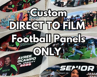 Custom Photo Football Panels – Direct to Film Transfer, DIY Senior Gift