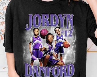 Custom Bootleg Sports Photo Shirt, Vintage 90s Style Senior Tee