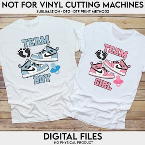 Bundle Digital Files- Sneakerhead Gender Reveal/ Keeper of the Gender / Direct to Film, Direct to Garment, Sublimation Digital PNG FILES