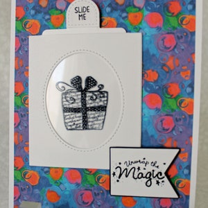 Magic slider present card