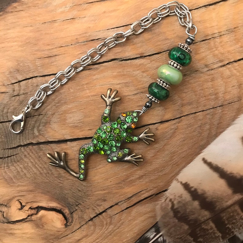 Frog Car Charm Purse Dangle Hanging Ornament Boho Purse Charm Car Accessories Rearview Mirror Car Charm