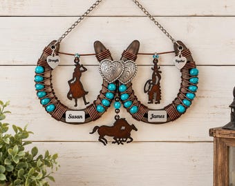 Personalized Horseshoe Wedding Gift - Good Luck Anniversary Keepsake