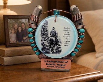 Personalized Cowboy Memorial, In Loving Memory Cowboy Decor