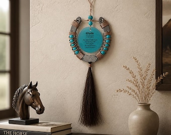 Personalized Horse Tail Memorial Keepsake, Personalize my own horse’s Horseshoe Tribute