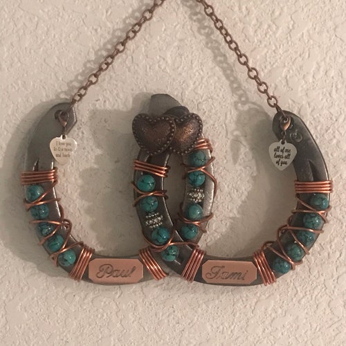 Wedding Gift Decorated Horseshoe Art Gift for Couple Etsy