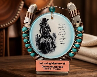 Personalized Cowgirl Memorial, In Loving Memory Cowgirl Decor