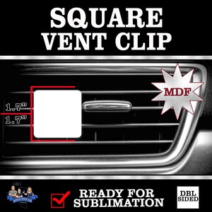 DAD MDF Car Vent Fresheners - Blank Car Vent - Car Vent sublimation blank - Sublimation Air Freshener