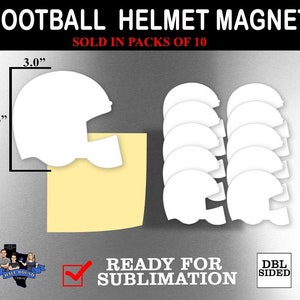 Football MDF Magnet – BLANK 4 SUBLIMATION - 10 Pack - Team Gifts