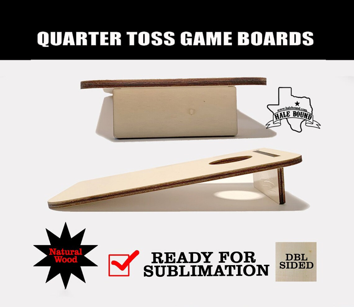 Quarter Toss/corn Hole Game Boards SETS OF 2 Blank for Sublimation
