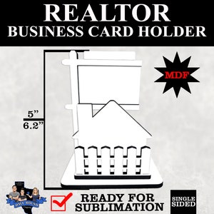 Makler Schild Visitenkartenhalter - Blank für Sublimationsdruck