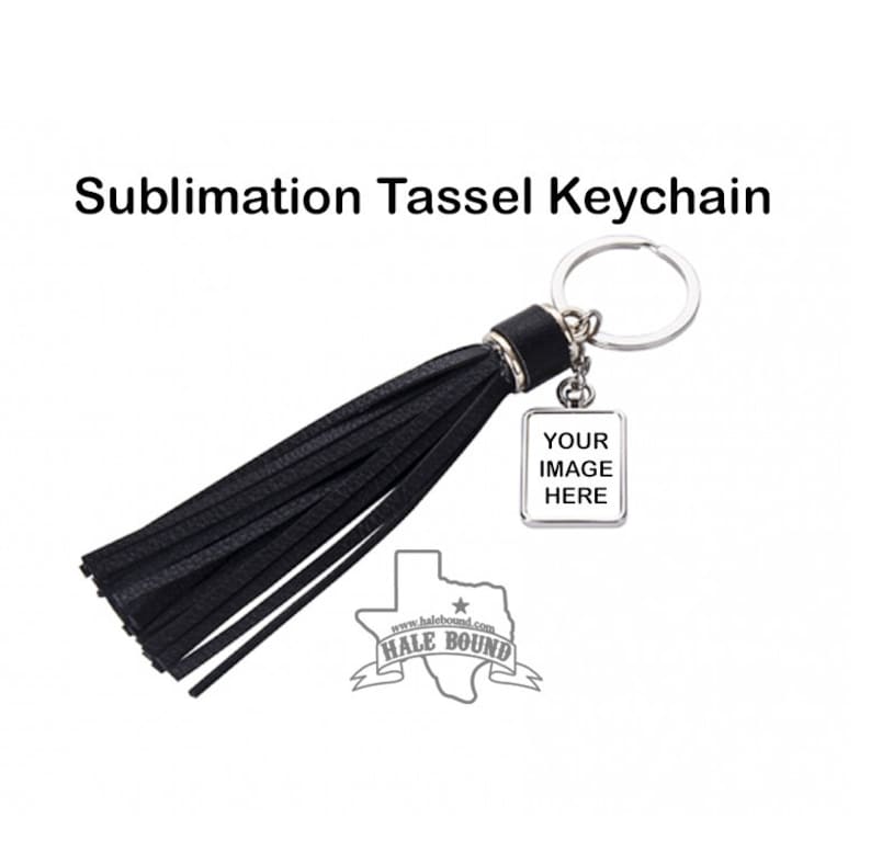 SUBLIMATION BLACK TASSEL Keychain for Sublimation Printing. Etsy