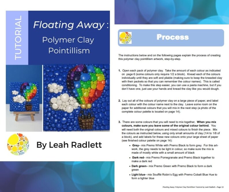 Polymer Clay PDF Tutorial Digital Download BUNDLE : This bundle includes polymer clay painting and polymer clay pointillism tutorials image 8