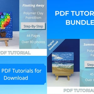 Polymer Clay PDF Tutorial Digital Download BUNDLE : This bundle includes polymer clay painting and polymer clay pointillism tutorials