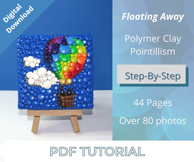 Polymer Clay PDF Tutorial Digital Download BUNDLE : This bundle includes polymer clay painting and polymer clay pointillism tutorials image 2