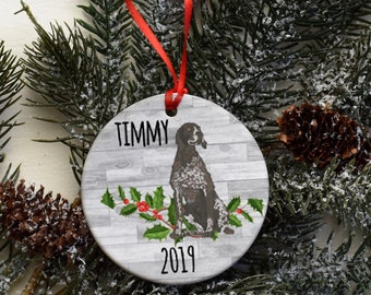 FREE SHIPPING 4188 Treeing Walker Coonhound Head Dog Ornament Personalized with Your Dog/'s Name