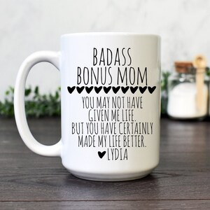 Step Mom Gift, Personalized Mother&#39;s Day Mug,