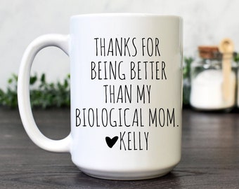 Adoptive Mom Gift, Personalized Step Mother's Day Mug, Custom Mother In Law Gift