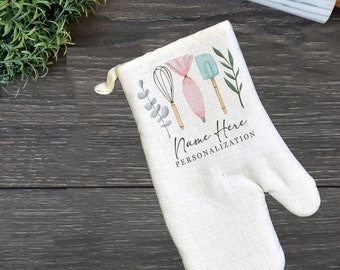 Personalized Oven Mitt, Custom Kitchen Gift