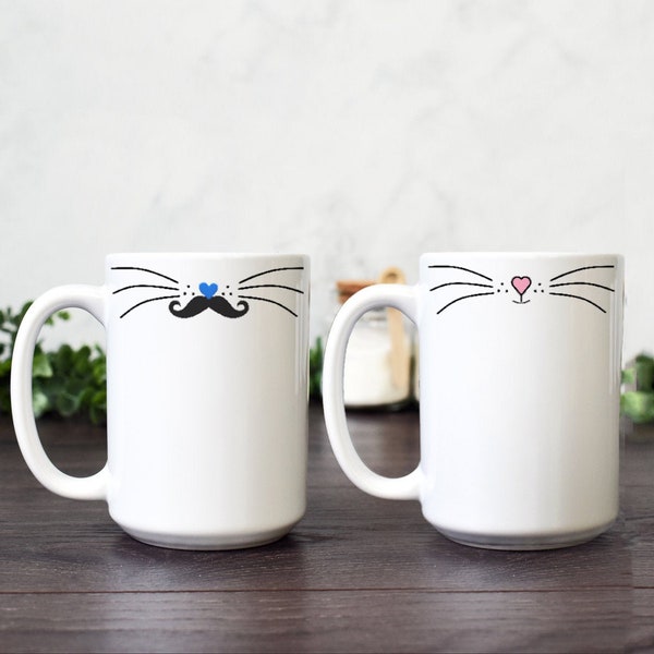 Coffee Cup Set, Unique Wedding Gifts for Couple, Funny His and Hers Mugs, Unique Coffee Mugs