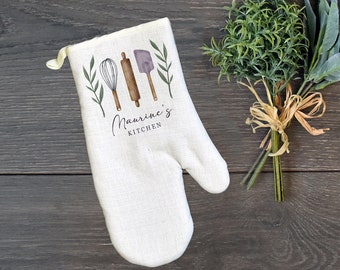 Personalized Oven Mitt, Custom Kitchen Gift