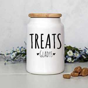 Custom Pet Treat Jar, Ceramic Dog Container