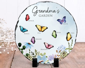 Personalized Garden Stone Decor, Custom Gift for Grandmother, Mother's Day Gift