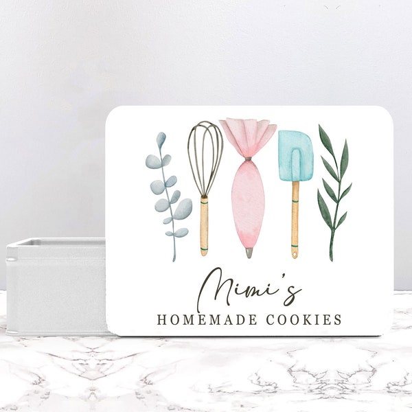 Personalized Cookie Tin, Custom Metal Baking Tin