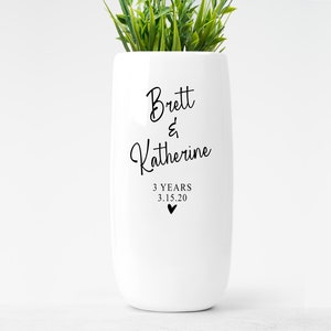 Personalized Ceramic Vase, Custom Gift For Her