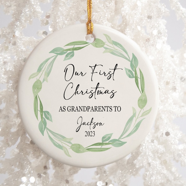 Our First Christmas as Grandparents Ornament, New Grandparent Keepsake