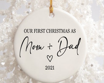 Our First Christmas as Mom and Dad Ornament, New Parents Keepsake