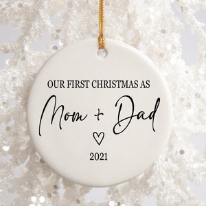 Our First Christmas as Mom and Dad Ornament, New Parents Keepsake