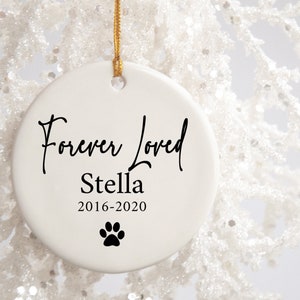 Custom Pet Loss Ornament, Personalized Memorial Ornament