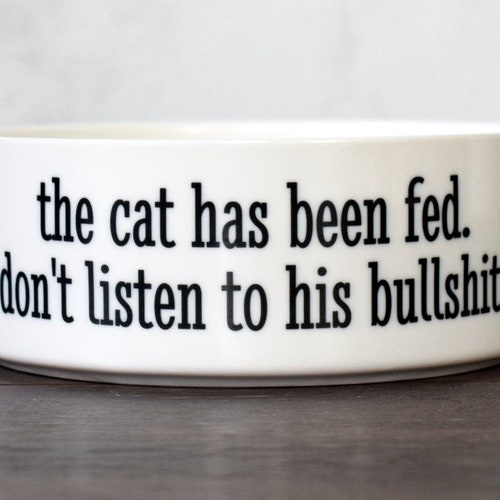 Funny Cat Food Bowl Ceramic Pet Bowl Etsy funny-cat-food-bowl-ceramic-pet-bowl-etsy