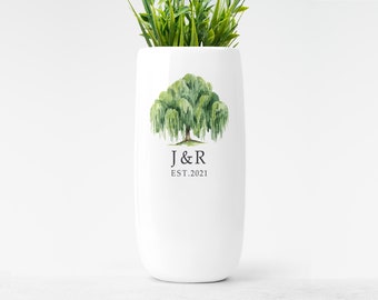 Personalized Ceramic Vase, Custom Gift For Her