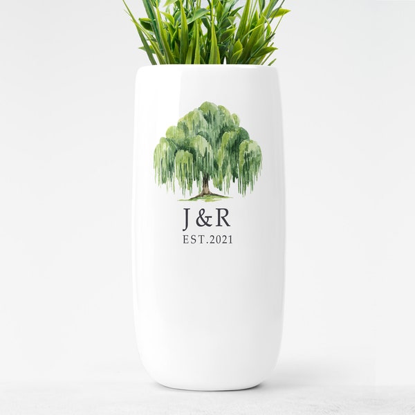 Personalized Ceramic Vase, Custom Gift For Her