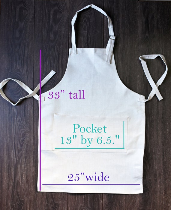 old kitchen apron linen with monogram HR